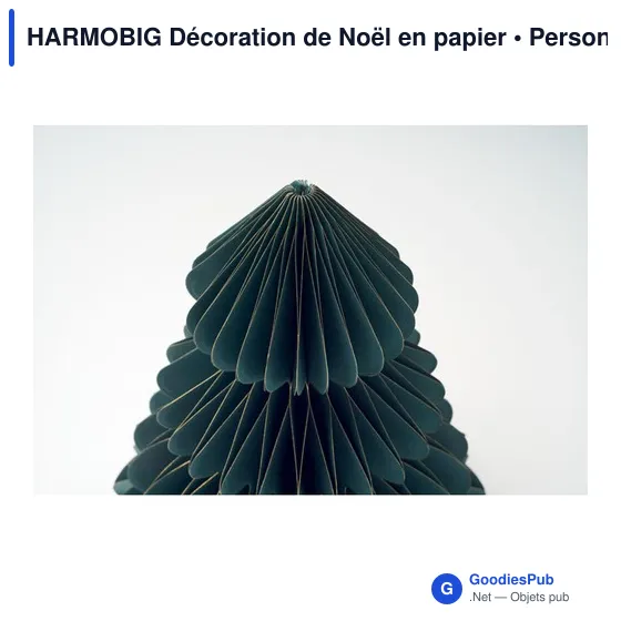 Décoration de Noël personnalisable en papier avec logo - HARMOBIG - Image 4