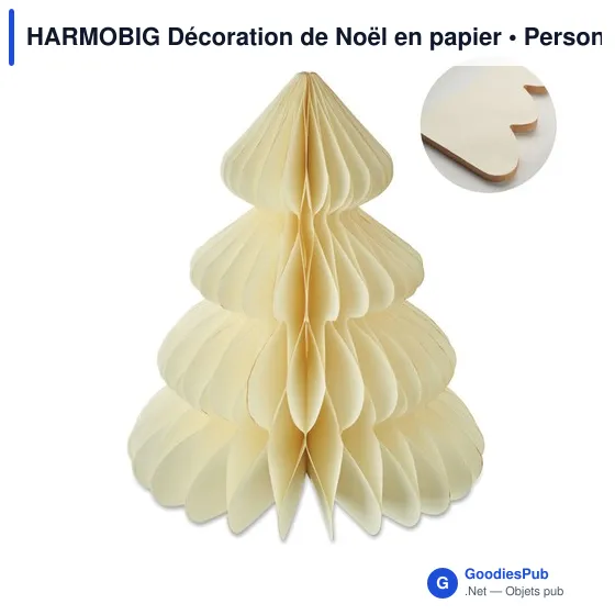 Décoration de Noël personnalisable en papier avec logo - HARMOBIG - Image 6