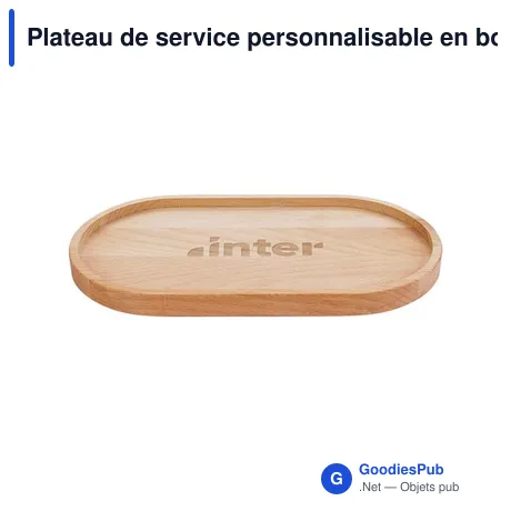 Plateau de service personnalisable en bois avec logo - Harmony Serving Tray Ovale