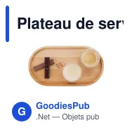 Plateau de service personnalisable en bois avec logo - Harmony Serving Tray Ovale - Miniature 2