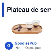 Plateau de service personnalisable en bois avec logo - Harmony Serving Tray Ovale - Miniature 4