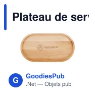 Plateau de service personnalisable en bois avec logo - Harmony Serving Tray Ovale - Miniature 5