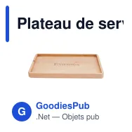 Plateau de service personnalisable en bois avec logo - Harmony Serving Tray Rectangle - Miniature 1