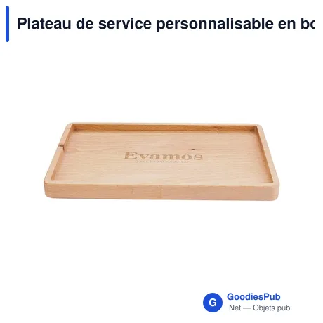 Plateau de service personnalisable en bois avec logo - Harmony Serving Tray Rectangle