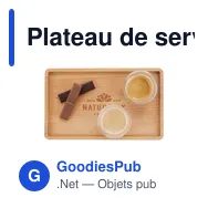 Plateau de service personnalisable en bois avec logo - Harmony Serving Tray Rectangle - Miniature 2