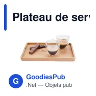 Plateau de service personnalisable en bois avec logo - Harmony Serving Tray Rectangle - Miniature 4