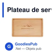 Plateau de service personnalisable en bois avec logo - Harmony Serving Tray Rectangle - Miniature 5