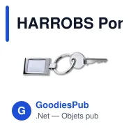 HARROBS Porte-clés rectangulaire métal - Miniature 3