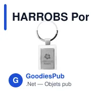 HARROBS Porte-clés rectangulaire métal - Miniature 4