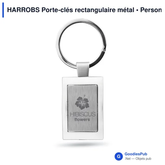 HARROBS Porte-clés rectangulaire métal - Image 4