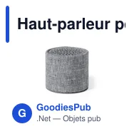 Haut-parleur personnalisable Donny avec logo - Écologique et connecté - Miniature 1