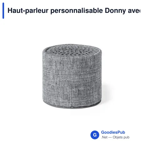 Haut-parleur personnalisable Donny avec logo - Écologique et connecté