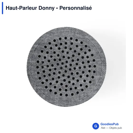Haut-parleur personnalisable Donny avec logo - Écologique et connecté - Image 4