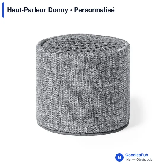 Haut-parleur personnalisable Donny avec logo - Écologique et connecté - Image 6