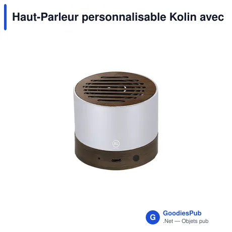 Haut-Parleur personnalisable Kolin avec logo en aluminium recyclé