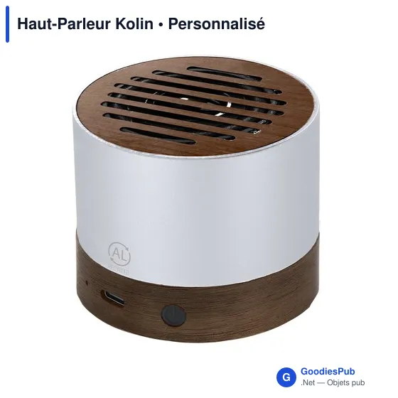 Haut-Parleur personnalisable Kolin avec logo en aluminium recyclé - Image 2