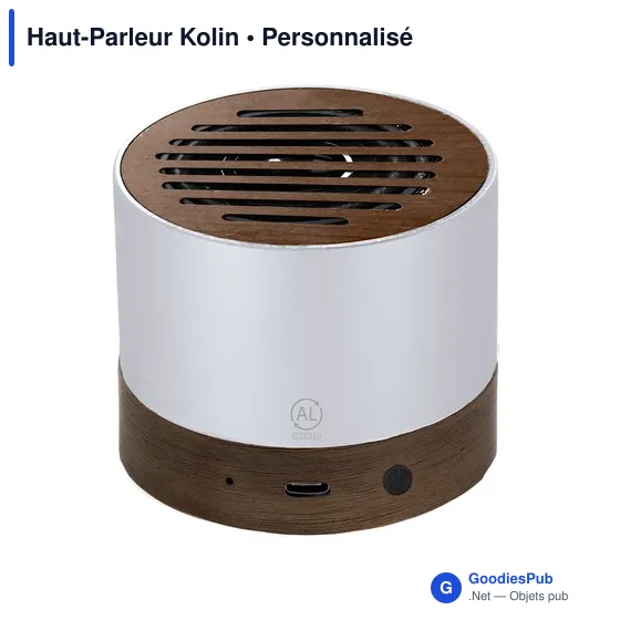 Haut-Parleur personnalisable Kolin avec logo en aluminium recyclé - Image 3