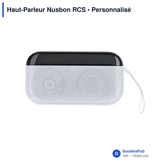 Haut-parleur Bluetooth personnalisable avec logo - Nusbon RCS - Image 1