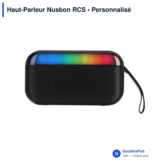 Haut-parleur Bluetooth personnalisable avec logo - Nusbon RCS - Image 11
