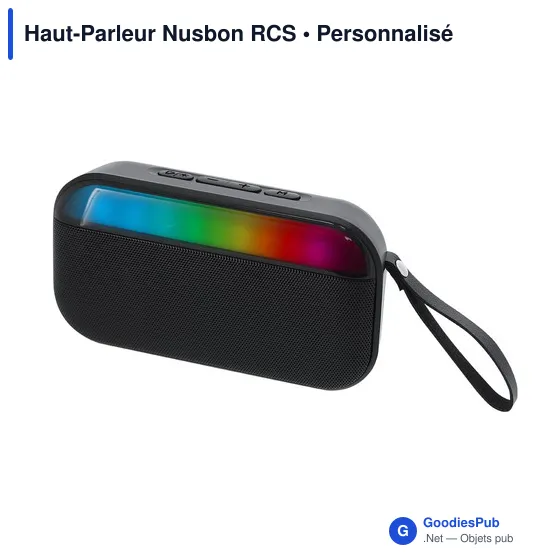 Haut-parleur Bluetooth personnalisable avec logo - Nusbon RCS - Image 3
