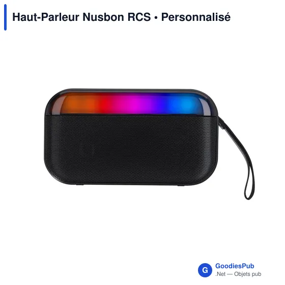 Haut-parleur Bluetooth personnalisable avec logo - Nusbon RCS - Image 4