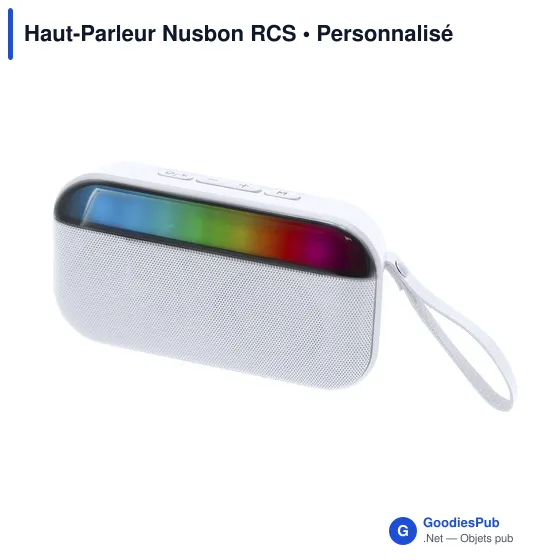 Haut-parleur Bluetooth personnalisable avec logo - Nusbon RCS - Image 6