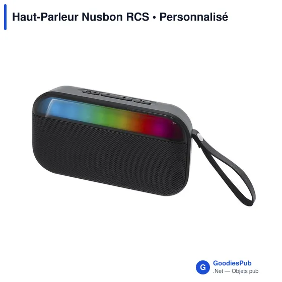 Haut-parleur Bluetooth personnalisable avec logo - Nusbon RCS - Image 8