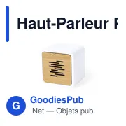 Haut-Parleur personnalisable en bambou avec logo - Pixie - Miniature 1