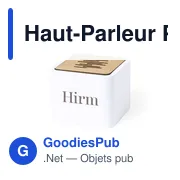 Haut-Parleur personnalisable en bambou avec logo - Pixie - Miniature 2