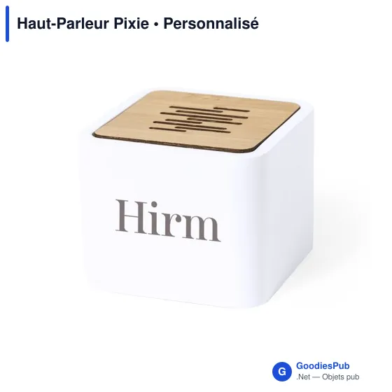 Haut-Parleur personnalisable en bambou avec logo - Pixie - Image 2