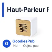 Haut-Parleur personnalisable en bambou avec logo - Pixie - Miniature 3