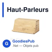 Haut-parleur chargeur personnalisable en bambou avec logo - Miniature 1