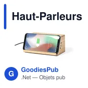 Haut-parleur chargeur personnalisable en bambou avec logo - Miniature 4