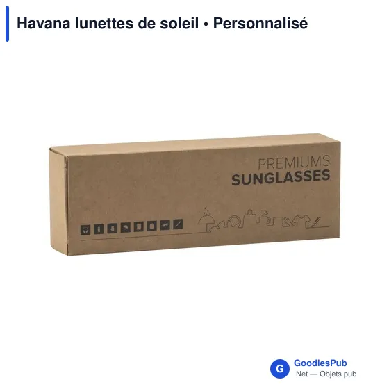 Lunettes de soleil personnalisables avec logo - Havana - Image 2