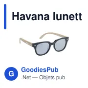 Lunettes de soleil personnalisables avec logo - Havana - Miniature 4