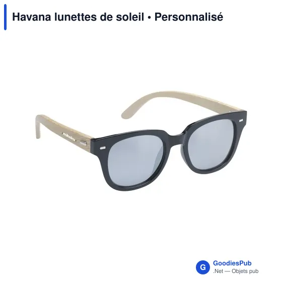 Lunettes de soleil personnalisables avec logo - Havana - Image 4