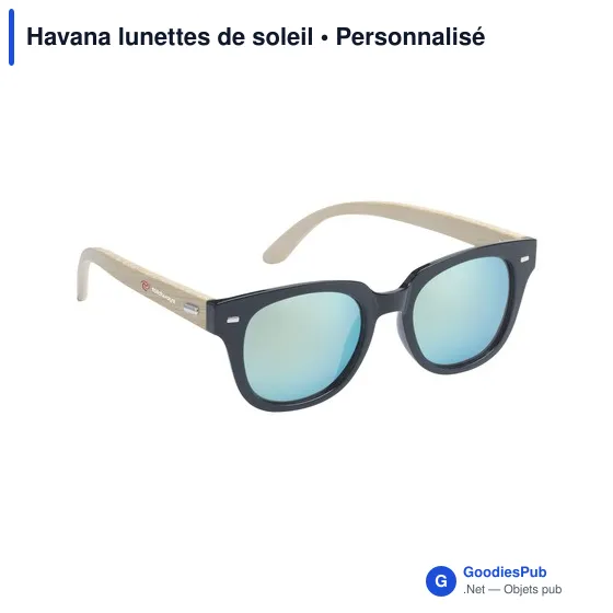 Lunettes de soleil personnalisables avec logo - Havana - Image 6