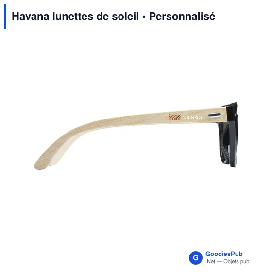 Lunettes de soleil personnalisables avec logo - Havana - Image 7