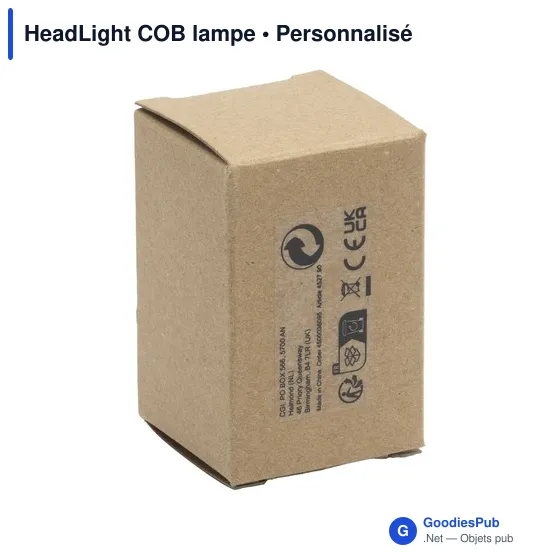 Lampe frontale personnalisable avec logo - HeadLight COB - Image 2