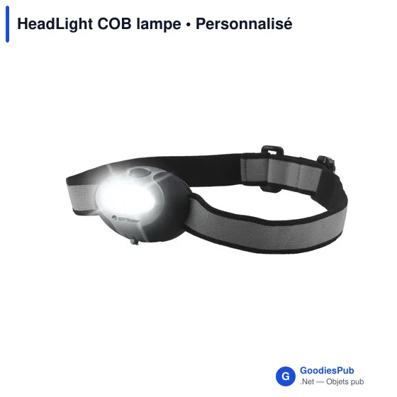 Lampe frontale personnalisable avec logo - HeadLight COB - Image 3