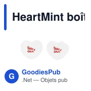 Boîte distributrice en forme de cœur personnalisable avec logo - Miniature 1
