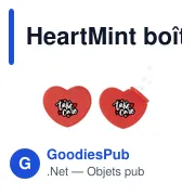 Boîte distributrice en forme de cœur personnalisable avec logo - Miniature 3