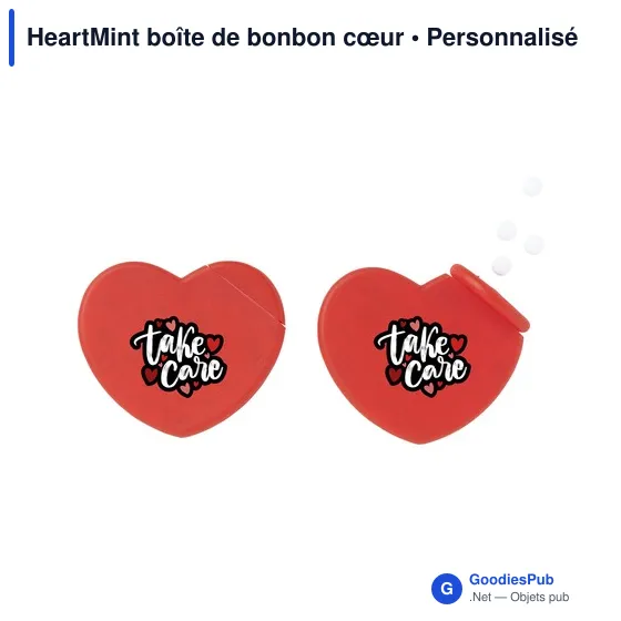 Boîte distributrice en forme de cœur personnalisable avec logo - Image 3