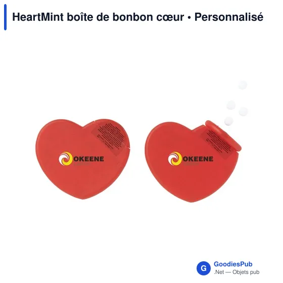 Boîte distributrice en forme de cœur personnalisable avec logo - Image 4