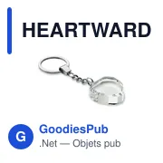 Porte-clés en verre personnalisable en forme de cœur avec logo - Miniature 2