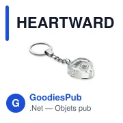 Porte-clés en verre personnalisable en forme de cœur avec logo - Miniature 4