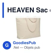 HEAVEN Sac de plage en coton - Miniature 1
