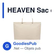 HEAVEN Sac de plage en coton - Miniature 2