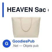 HEAVEN Sac de plage en coton - Miniature 3