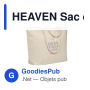 HEAVEN Sac de plage en coton - Miniature 4